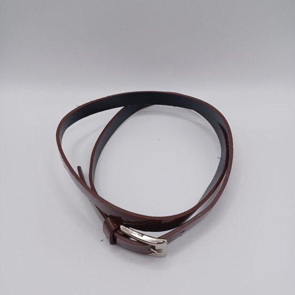 🍀3 for $15 - Burgundy Patent Faux Leather Belt - Picture 7 of 7